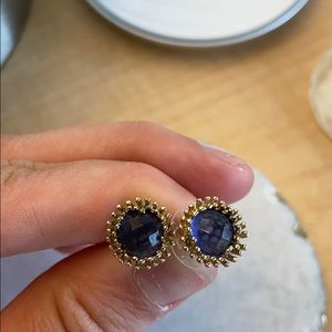 kendra scott gold studs in purple